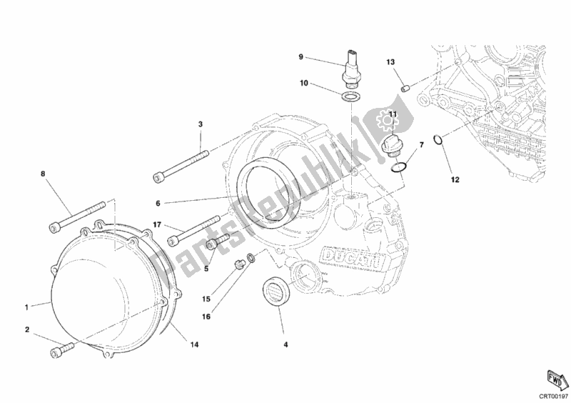 Toutes les pièces pour le Couvercle D'embrayage, Extérieur du Ducati Superbike 999 S 2005